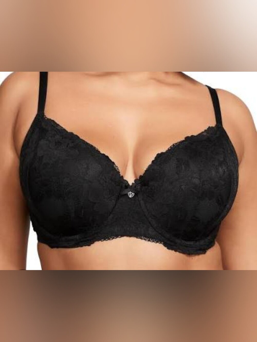 Victoria's Secret Black Underwire Bra with Lace Detail